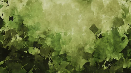 Textured green abstract field suggests layered forest depth