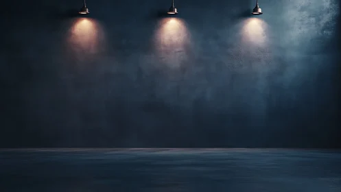 Inviting moody wall glowing softly under warm lights.