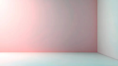 Soft gradient corner wall renders minimal pastel interior volume