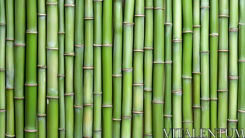 Vibrant green bamboo stalks in a seamless natural pattern.