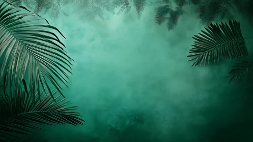 Soft jungle greens framing a calm, misty daydream.