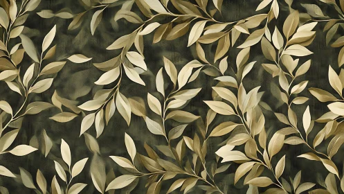 Layered botanical foliage pattern explores tonal depth and flow