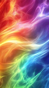 Multicolor flowing light streaks in abstract gradient field.