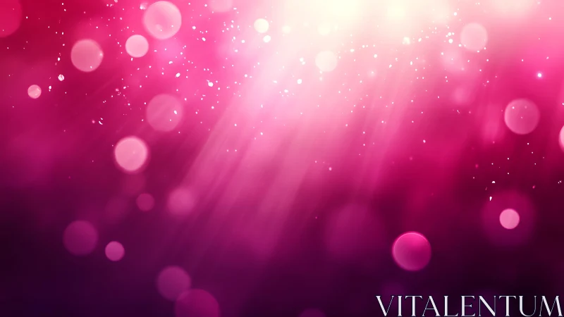 Radiant pink bokeh abstract background with glowing light effects.