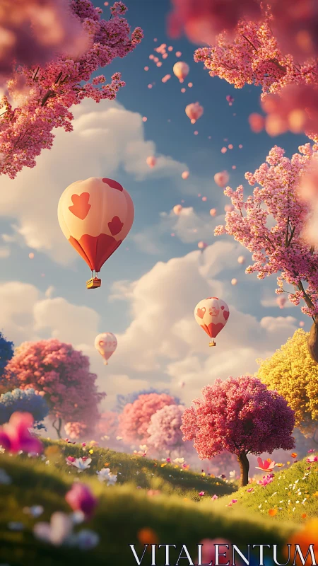 Heart-dappled balloons drift through cotton-candy spring skies