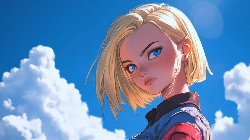 Sky-burnished gaze holds steady beneath towering clouds