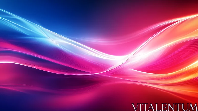 Neon waves of color drifting across a glowing digital sky.