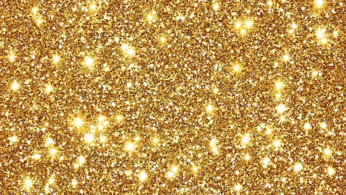 Gold glitter texture shows dense reflective surface pattern