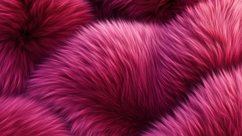Vivid Pink and Magenta Fluffy Fur Texture in Modern Abstract Style.