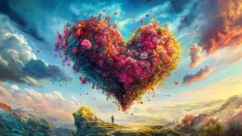 Blooming Heart in Sky: A Magnificent Floating Garden