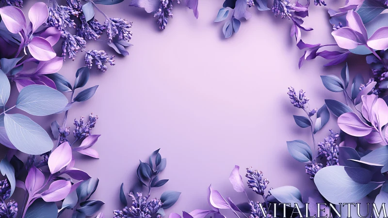 Lavender leaf chorus quietly frames a dreamy lilac stage