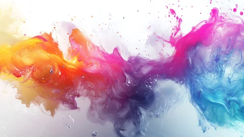 Chromatic fluid vortex with dynamic magenta cyan fusion.