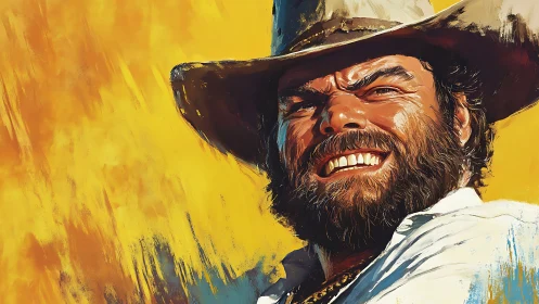Sunburned cowboy laughter ignites the painted frontier sky