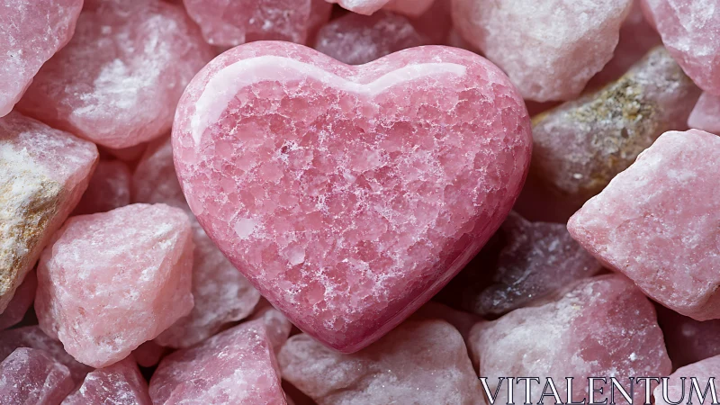Heart-Shaped Sugar Candy with Crystalline Surface Texture and Granular Coating