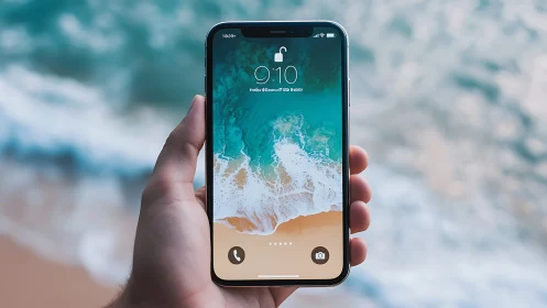 Serene Beach Escape Framed in Your Hand.