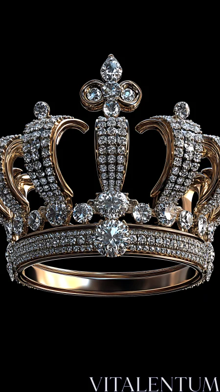 Gleaming diamond crown that turns simple shine into magic.