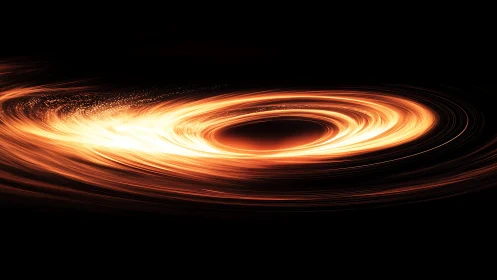 Rotating luminous accretion disk encircles a central void region