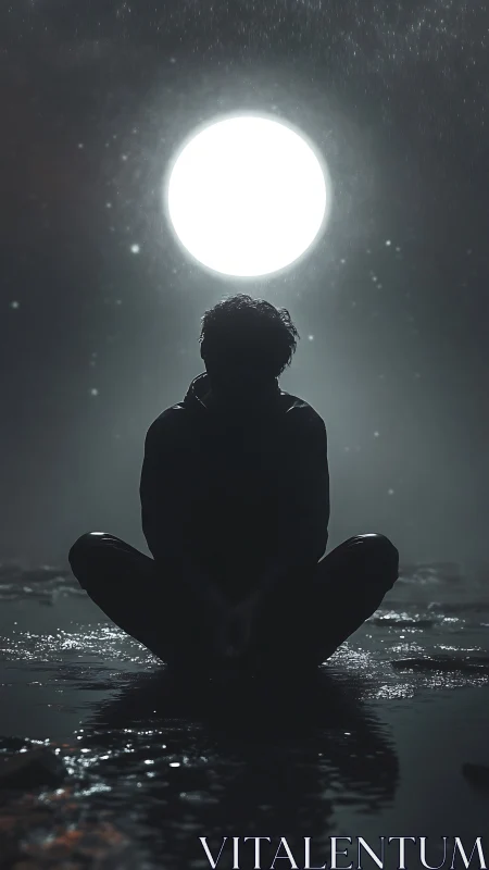 Moonlit meditation invites a quiet pause in the rain