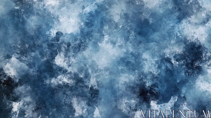 Textured blue abstract background with icy cloudlike forms.