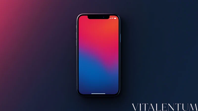 Modern smartphone glows with vibrant gradient magic