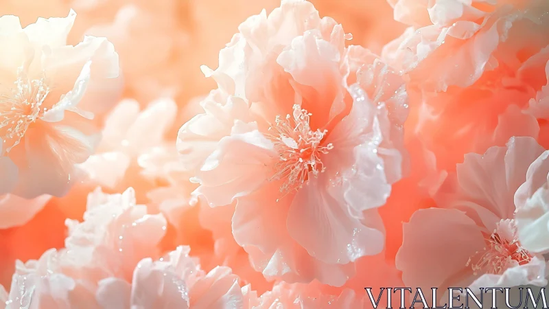 Macro bloom cluster in diffuse peach spectral lighting.