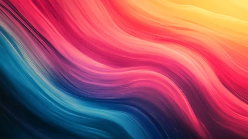 Radiant color waves flow in a luminous abstract gradient