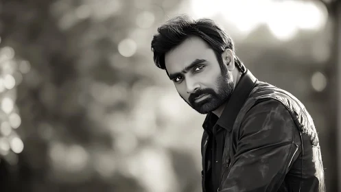 Thoughtful man in soft light sharing a quiet reflective mood.