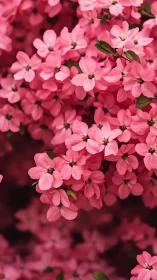 Pink Blooms Dancing in Sunlight: Nature's Delicate Symphony.