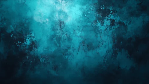 Turquoise atmospheric abstract forms a textured luminous field