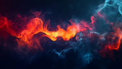 Inferno Meets Ocean: A Dance of Fire and Frost.