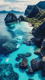 Limestone Dragons Guard Turquoise Paradise.