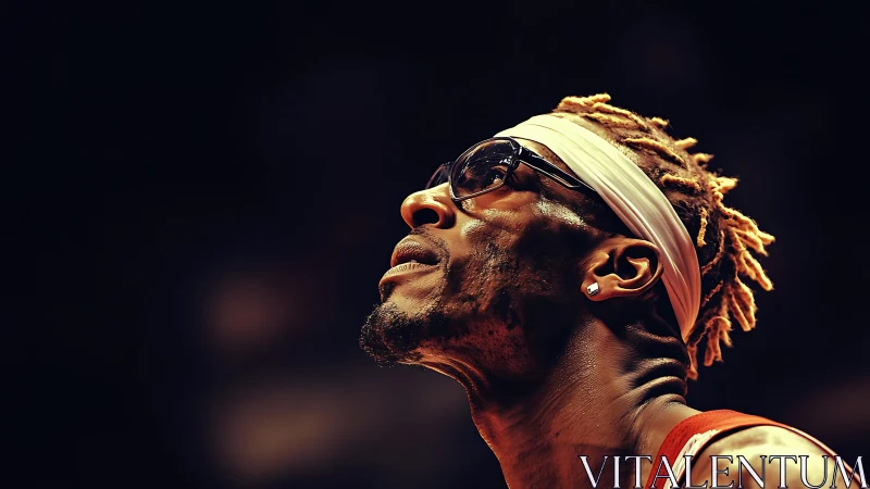 Courtside glow on a focused basketball dreamer.