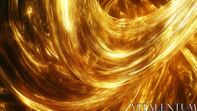 Highly reflective golden fluid ribbons exhibit dynamic specular flow