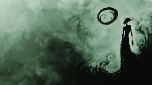 Night-wisp sentinel listens to the spiral&rsquo;s whispered storm