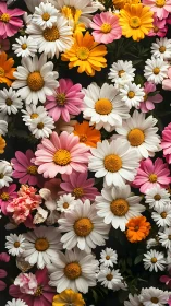Vibrant Daisy Garden Blooms in Summer Colors.