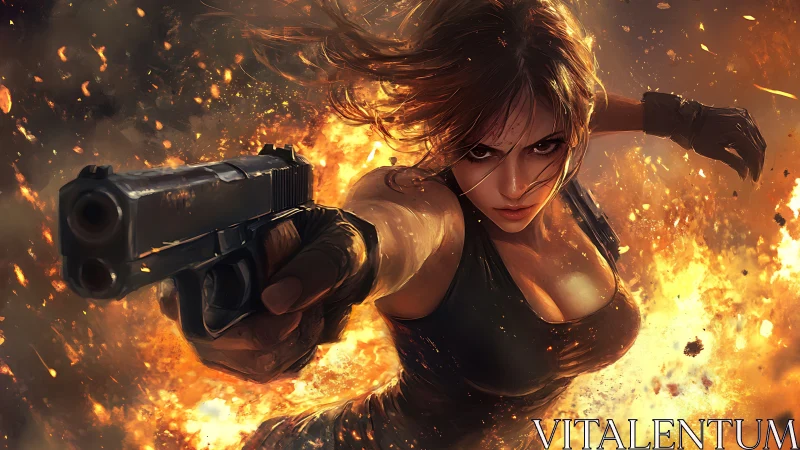 Inferno's Edge: Tactical Warrior Ignites the Blaze.