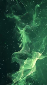 Volumetric nebula filaments with procedural particle drift mapping.