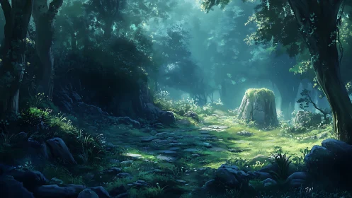 Luminous Cavern Sanctuary: Ancient Forest Awakens.