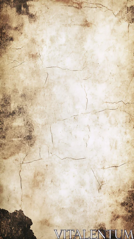 Vertical cracked parchment texture shows aged surface
