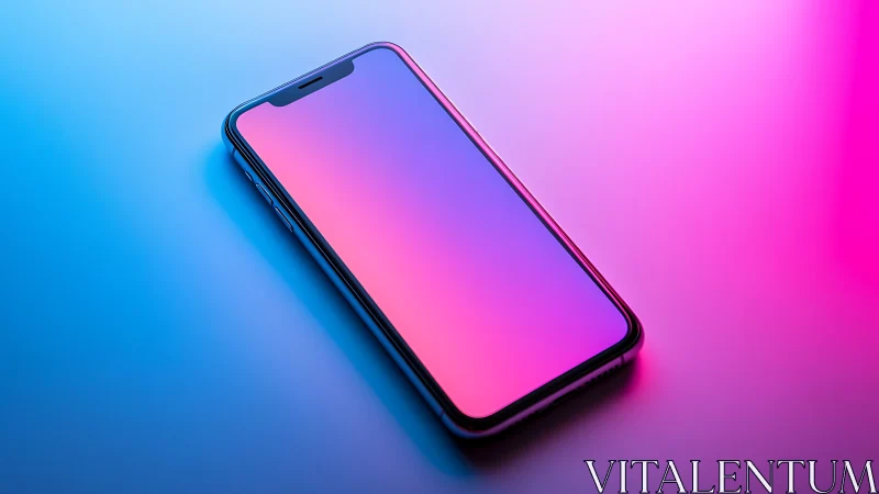 Gradient Gateway: Modern Smartphone in Neon Light