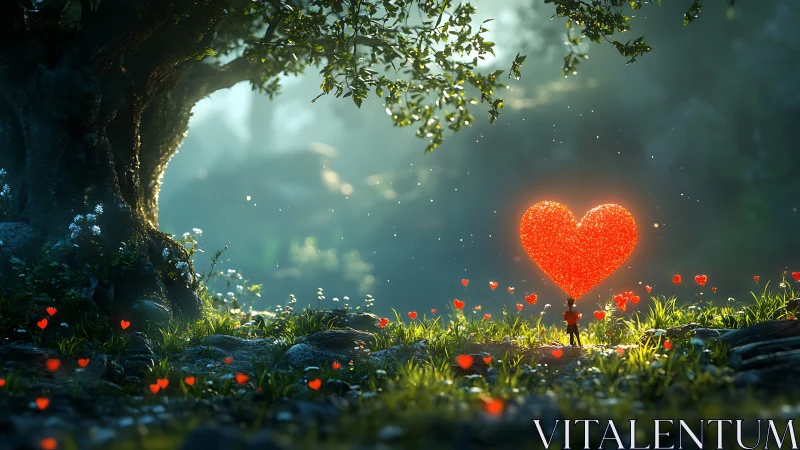 Love Glows in Nature's Peaceful Embrace.