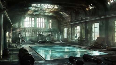 Forgotten urban gym quietly invites a fresh, determined workout