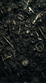 Rusty metal pieces tell a quiet story of worn-out tools