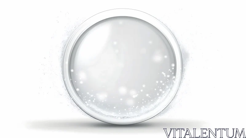 Circular translucent object with subtle glow is centrally placed