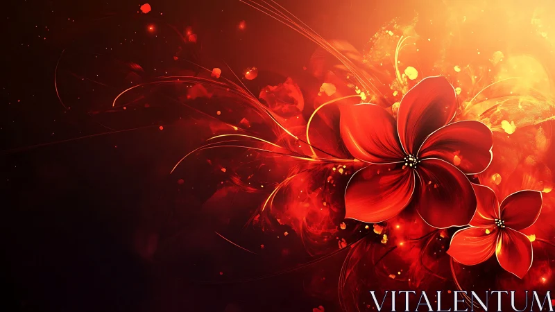 Thermographic floral composition with radiant energy gradients and luminescent particle dispersion