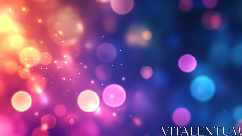 Colorful bokeh light abstract background in vibrant gradient style.