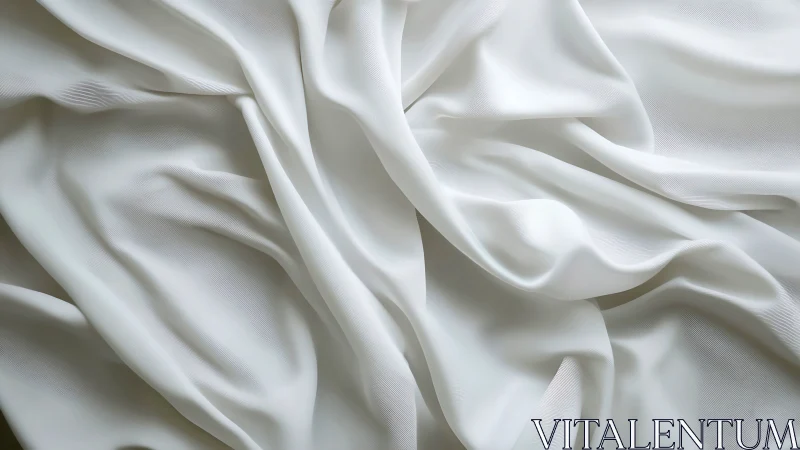 Soft white textile folds with diffused natural side lighting