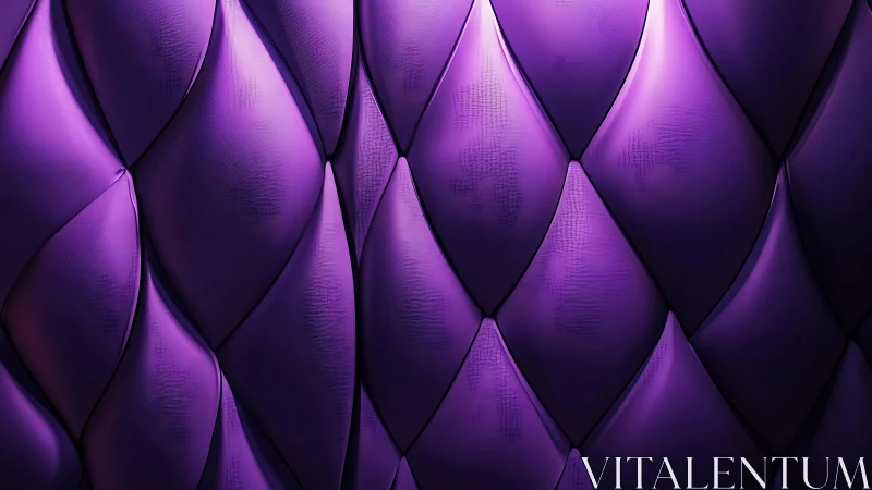 Luxurious Deep Purple Quilted Pattern with 3D Texture Effect.