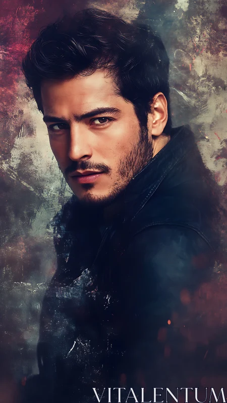 Moody portrait of quiet strength in painterly colors.