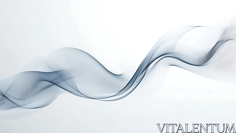 Gentle Smoke Wave Dancing Across a Quiet White Sky.